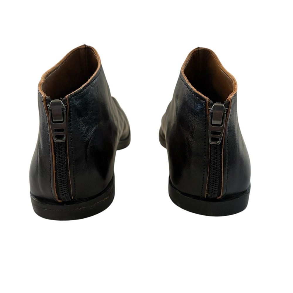 Cydwoq Stop Black Leather Womens Ankle Boot with Back Zipper Made in USA Size 37 - Picture 7 of 15